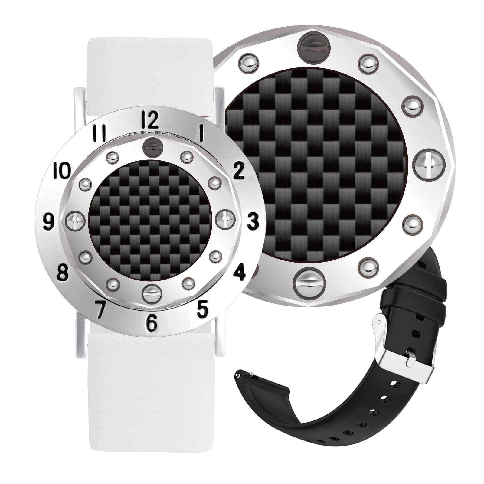 E TRUEE Golf Ball Marker with Carbon Fiber Ball Marker Bracelet, Golf Accessories, Golf Gifts, Golf Counter for Men Women