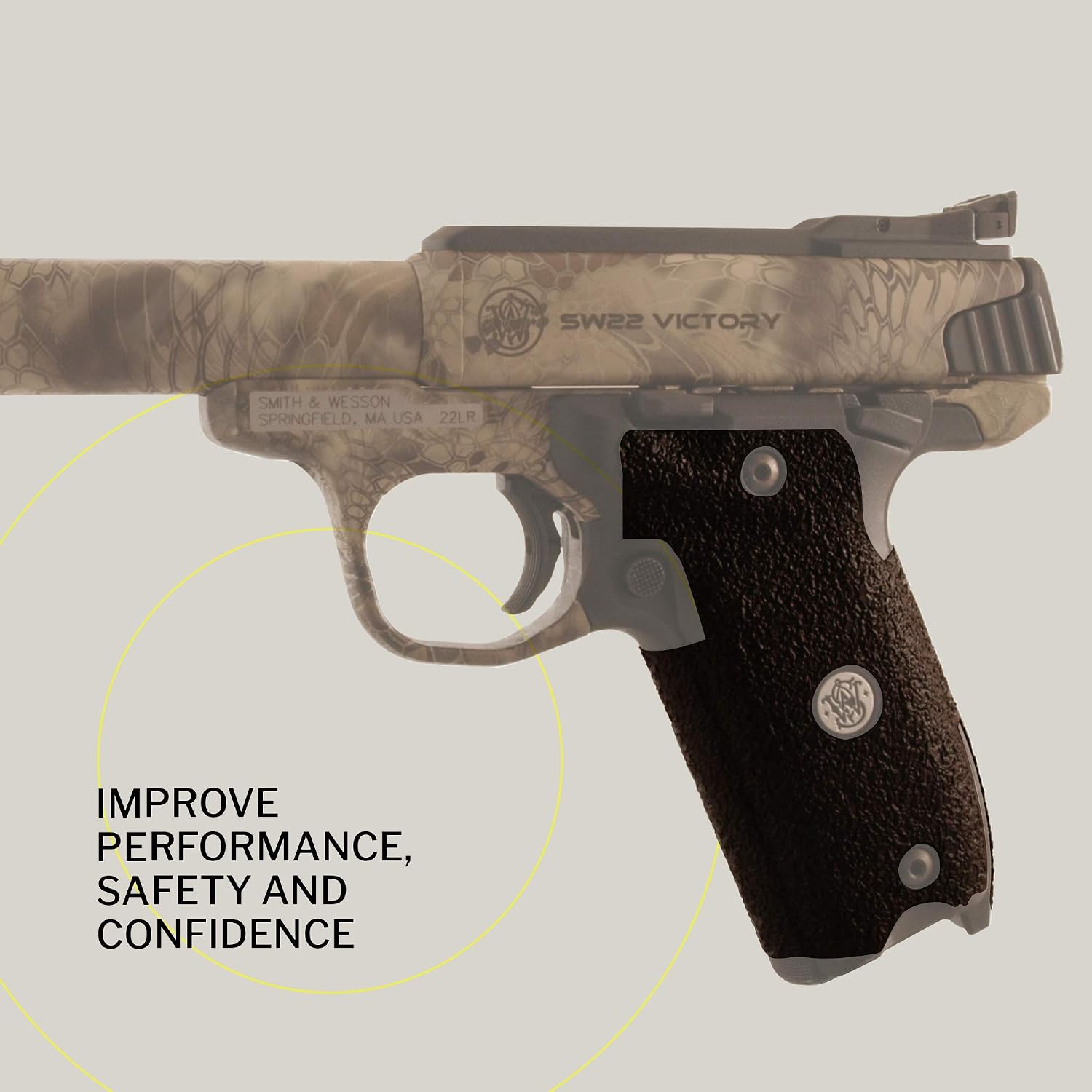 TALON Grips Adhesive Grip – Compatible with Smith and Wesson 22 Victory – Made in The USA