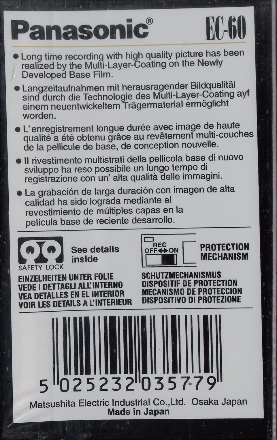 Panasonic Nvec60 XGA Vierge Rubans