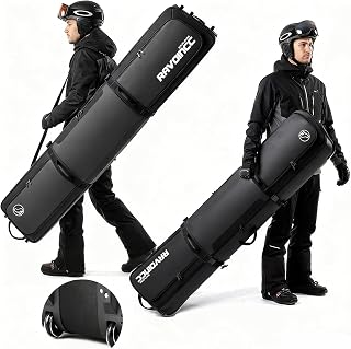 Snowboard Bag with Wheels Padded Snowboard Ski Bags for Air Travel Flying Waterproof Rolling Snowboarding Bag Carries Snow Board Gear Helmets Boots Goggles Snow Gear