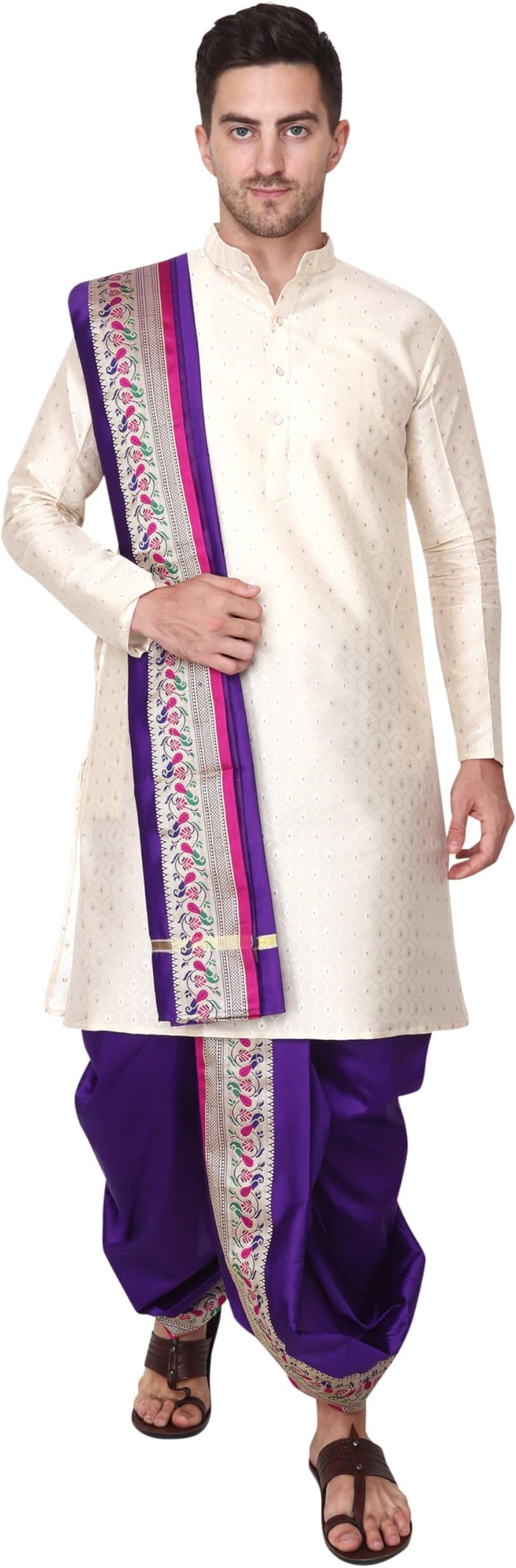 Gold Color Silk Kurta with Pajama Set