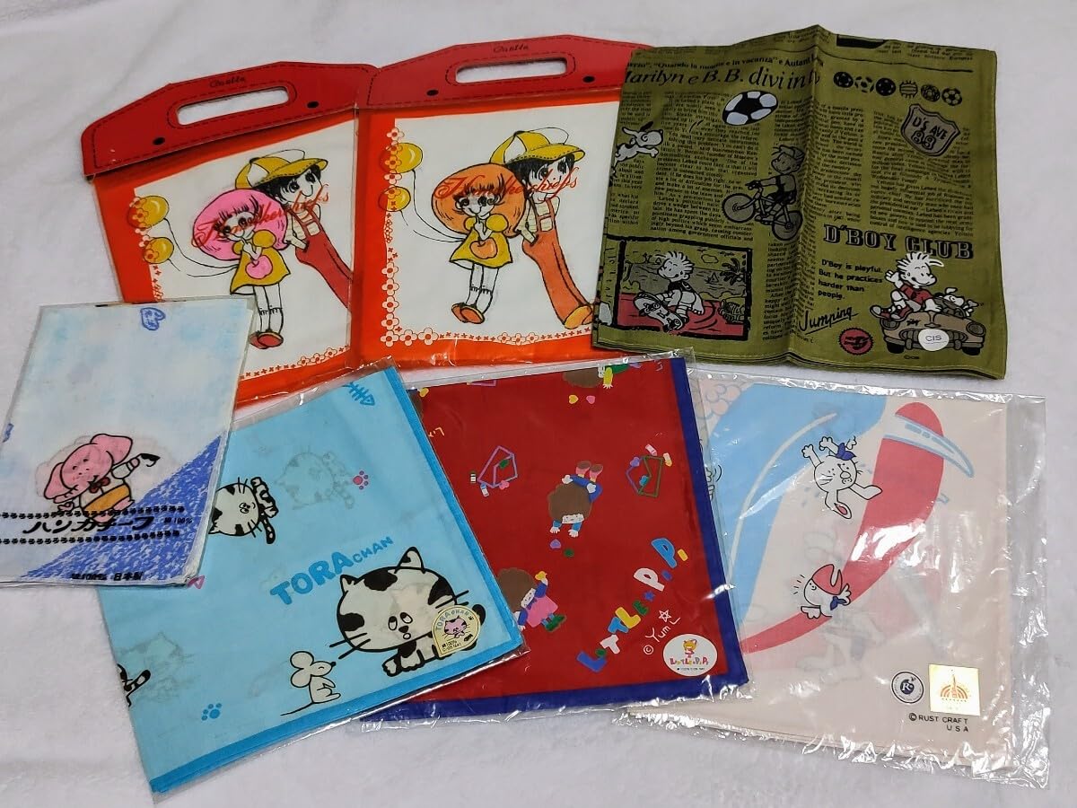 Amazon.co.jp: 昭和レトロ ハンカチガーゼハンカチ 7枚 デッドストック 