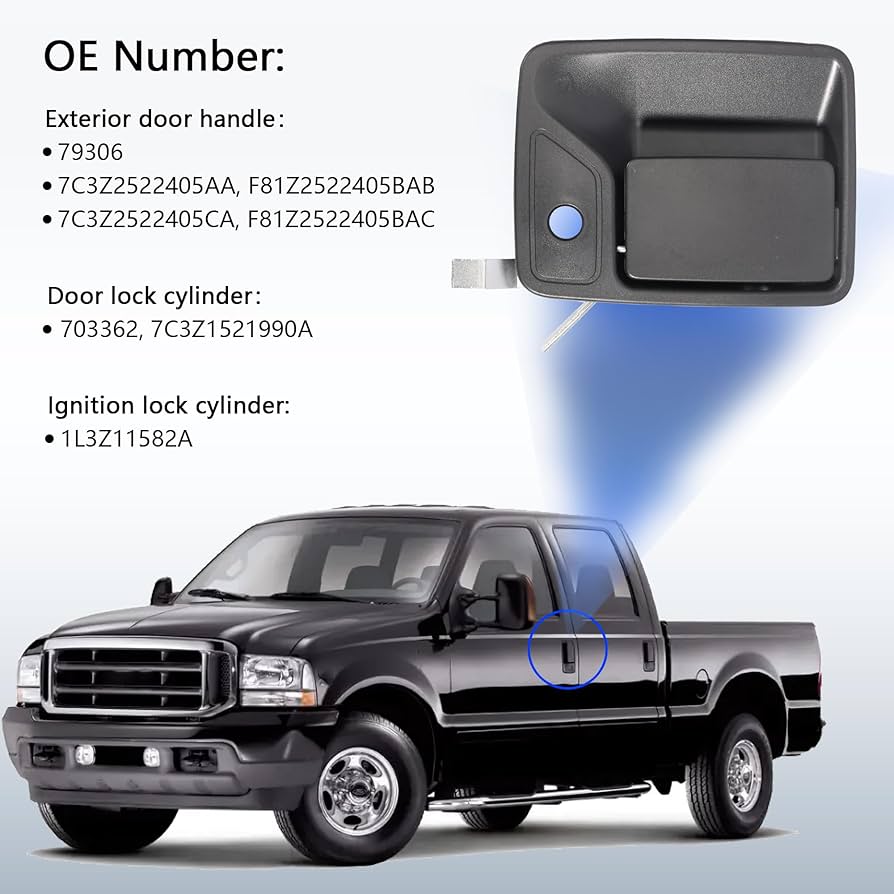 Amazon.com: JAVOUKA Door Handle with Lock & Ignition Cylinder, for