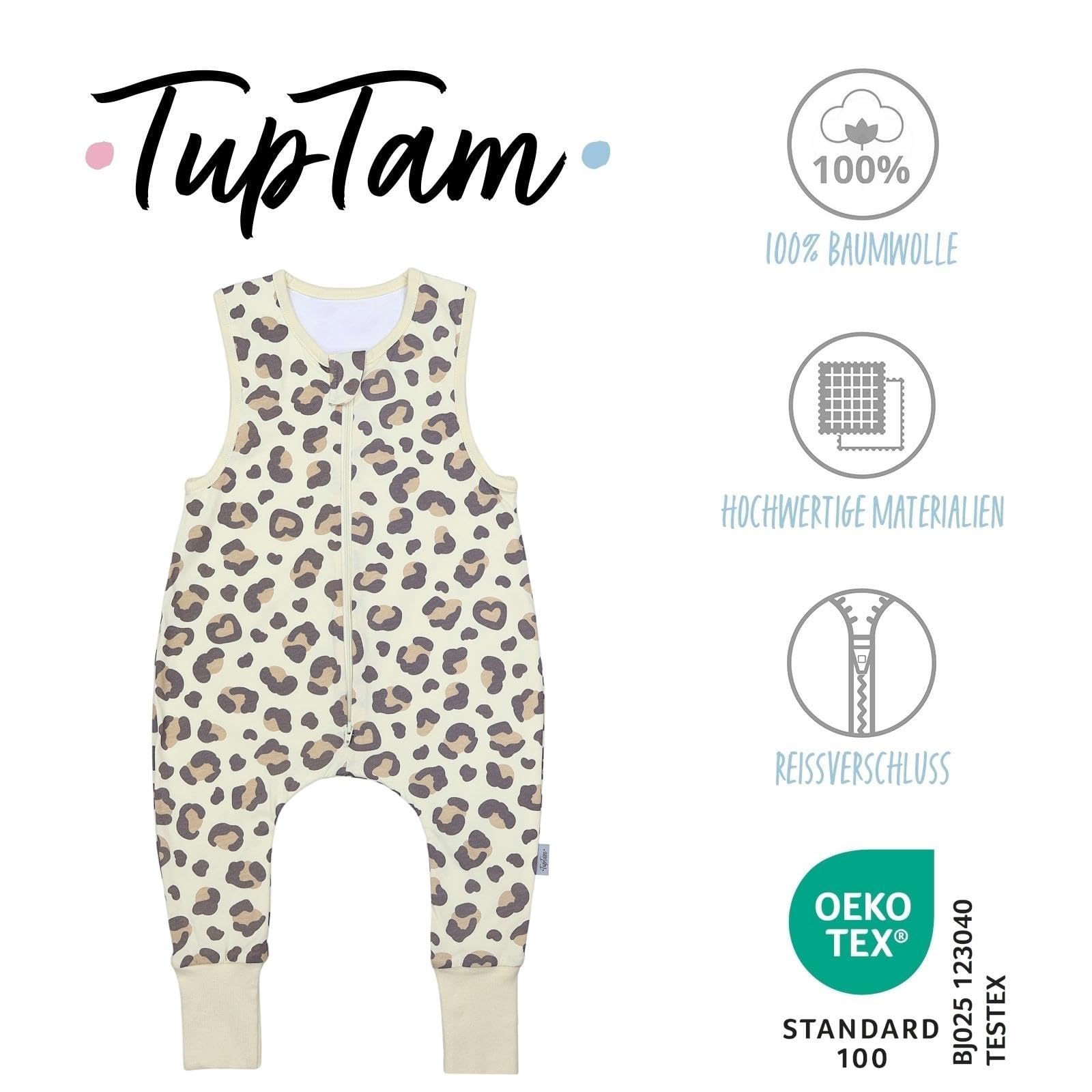 TupTam Baby Sommerschlafsack mit Beinen – 0,5 TOG, OEKO-TEX