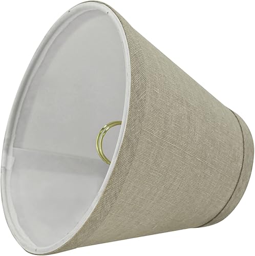 Miniatura 4 de Aspen Creative 32112-2A - Juego de pantallas de lámpara con clip con forma de imperio pequeño (paquete de 2), diseño de transición en caqui, 6