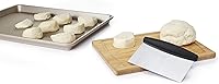Vista 9 de OXO Good Grips Stainless Steel Multi-Purpose Scraper & Chopper, Dough Cutter for Pizza, Bread and Cookie Dough, Multi-Purpose Vegetable Chopper