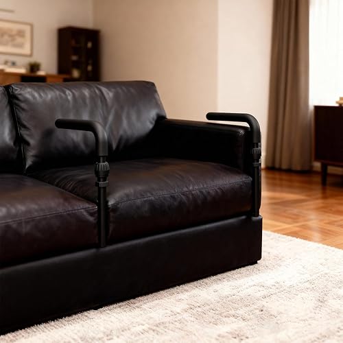 Miniatura 6 de Mango de asistencia de pie para ancianos y personas mayores, riel de ayuda de pie ajustable en altura con agarre antideslizante, barra de seguridad