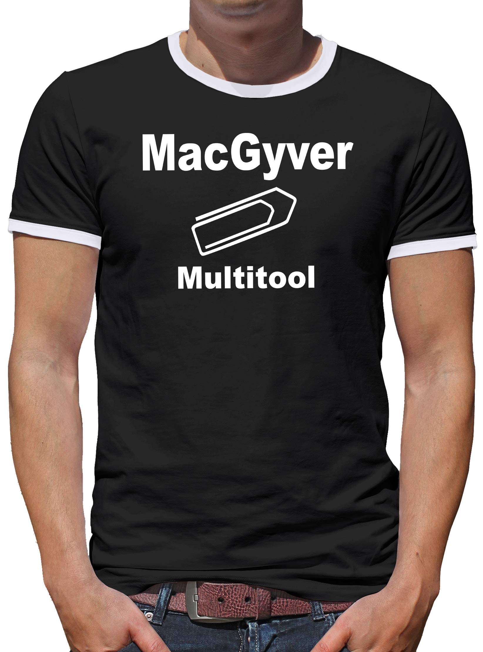 TShirt-People TSP MacGyvers Multitool Camiseta Para Hombre S Negro