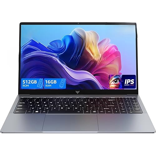 2026 Laptop with Windows 11, Intel Quad-Core Processor (up to 3.6GHZ)16GB DDR4 RAM 512GB SSD,15.6 Inch FHD IPS Display, Metal Body,5000mAh Battery,USB3.2,Portable Laptops Computer for Business Office