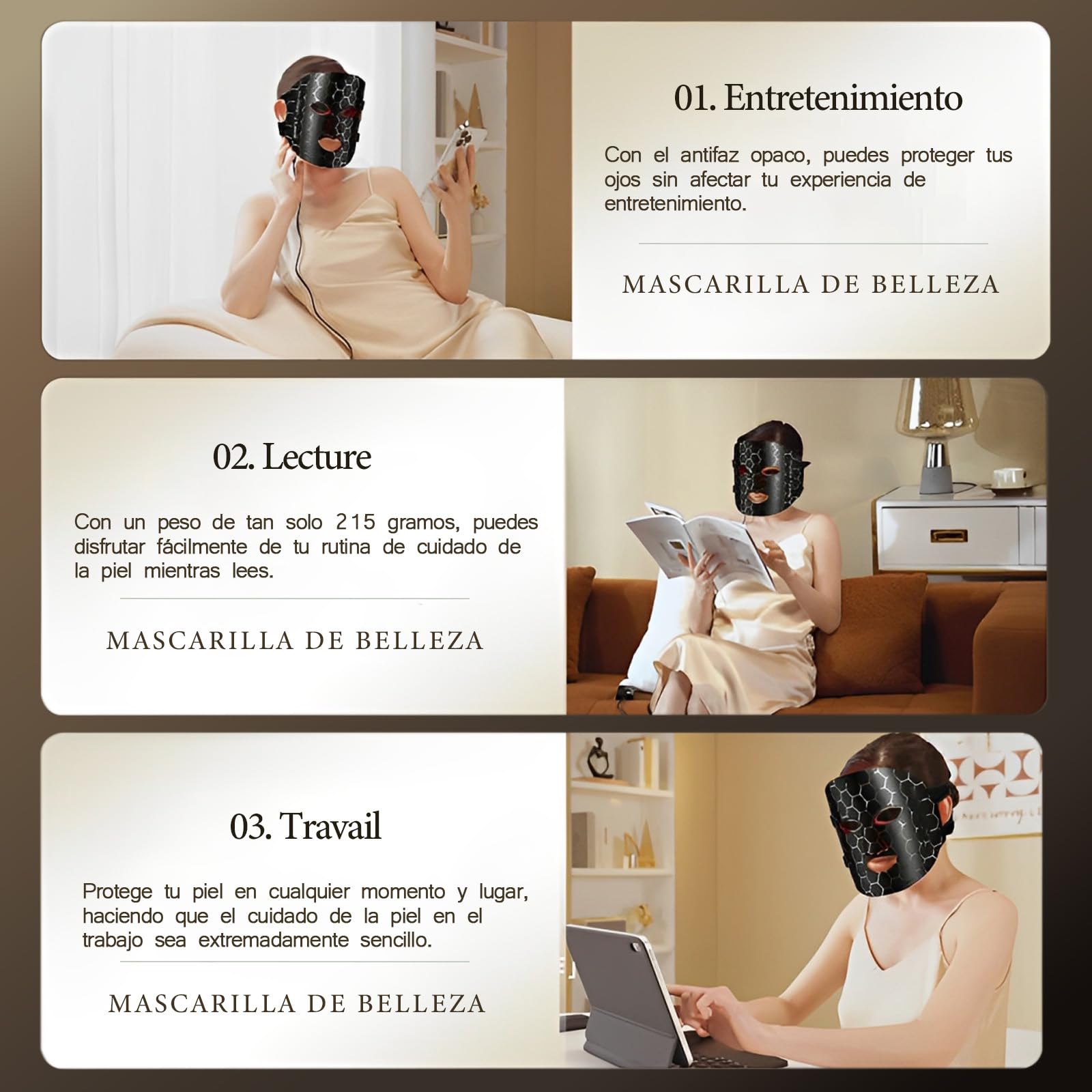 Led-Gesichtsmaske, Rotlicht Maske Gesicht Led Gesichtsmaske Lichttherap Red Light Therapy 7 Funktion Mit Controller, Zur Aknebehandlung Faltenrederung Und Kollaregeneration