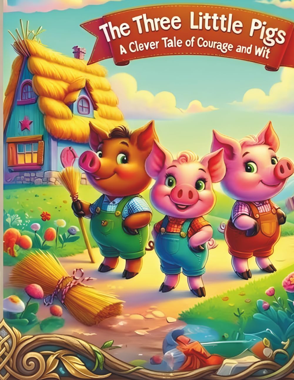 The Three Little Pigs: An Illustrated Tale of Courage and Wit | Large Print Picture story Book for Young Readers.