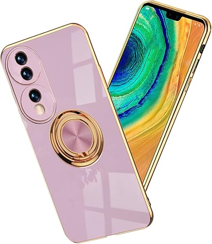 Miniatura 8 de Per Honor 70 - Funda con soporte para anillos, funda estética Honor 70 de silicona suave y delgada, a prueba de golpes, de lujo, con función atril