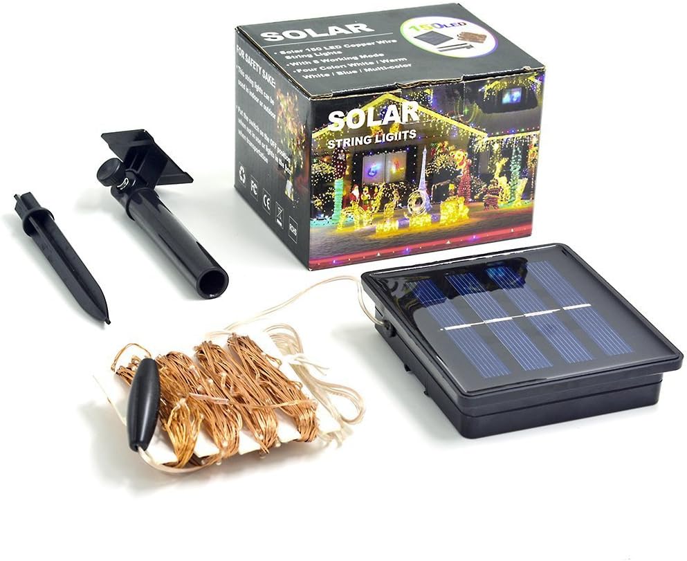 LED Solar String Lights, Waterproof 72ft 200 LED Solar String Lights Outdoor(Multi-Color)