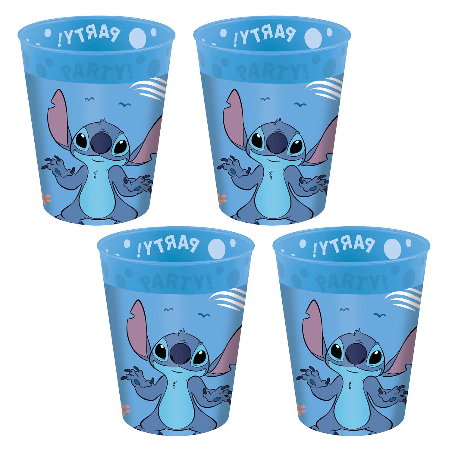 Procos 250Ml Stitch & Angel Reusable Cup Pack Of 4