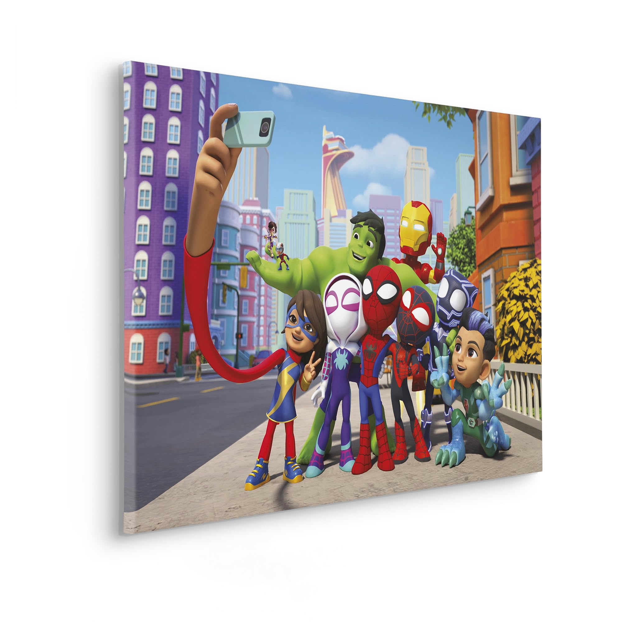 Komar Keilrahmenbild - Spidey and His Amazing Friends Selfie - Größe 40 x 30 cm