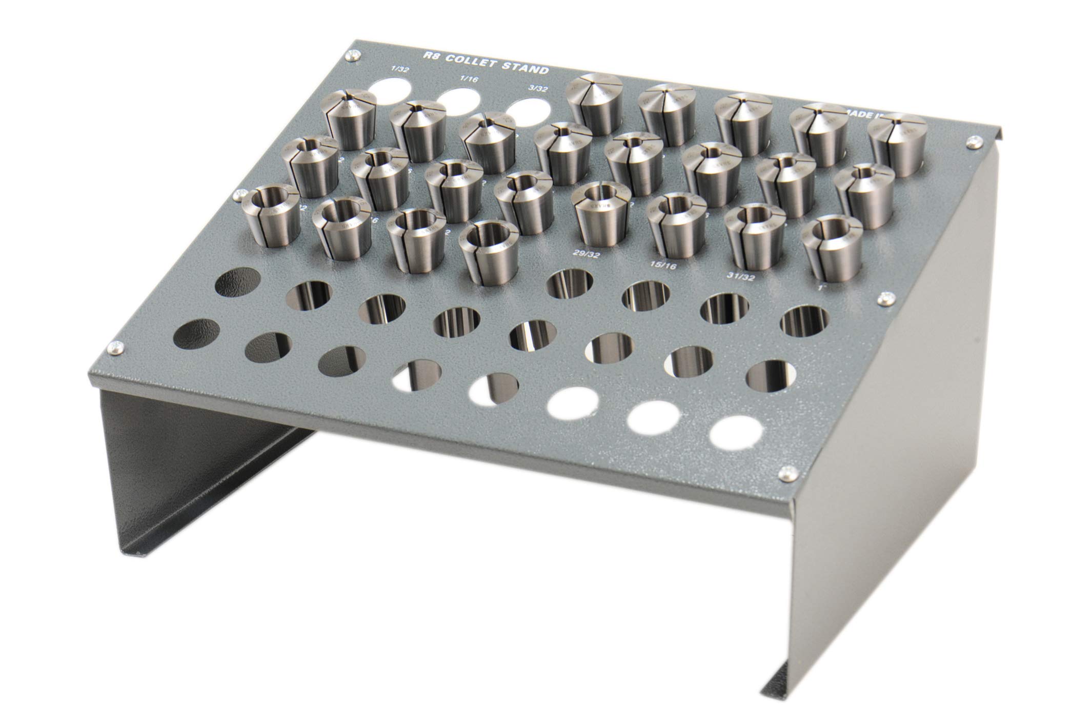 Shars R8 Collet Rack & Tool Tray - Holds 12 Collets With Protective Cover, Model 202-5141