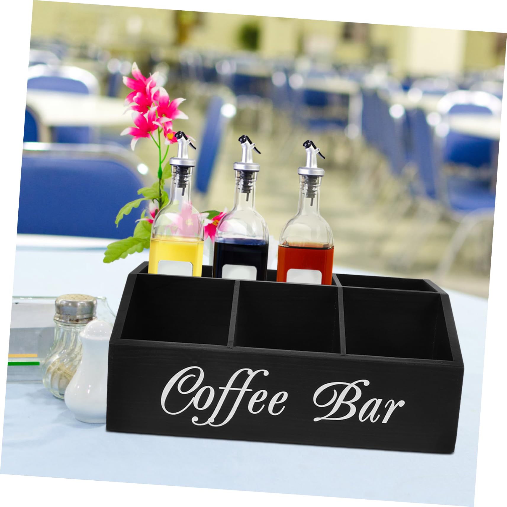 MAGICLULU Kaffeestation Organizer Aus Holz Kaffeebar Aufbewahrungsbox Multifunktionale Organizer Für Arbeitsplatte Kaffee Und Tee Zubehör Stellplatz-system Für Kaffeewerkzeuge