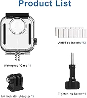 Vista 8 de FitStill Funda de buceo impermeable solo para Go Pro MAX2, carcasa subacuática de 131 pies/131.2 ft, carcasa protectora de buceo invisible