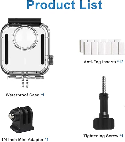 Miniatura 8 de FitStill Funda de buceo impermeable solo para Go Pro MAX2, carcasa subacuática de 131 pies/131.2 ft, carcasa protectora de buceo invisible