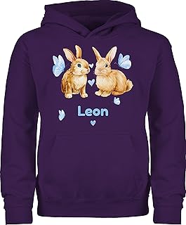 Geschenk mit Namen personalisiert by Shirtracer - Kinder Hoodie Jungen Mädchen personalisiert mit Namen - Ostergeschenke O...