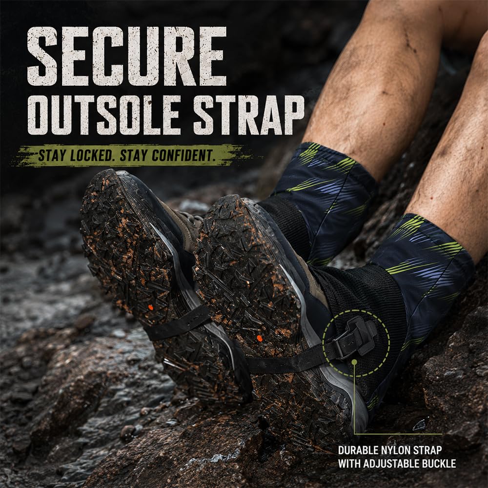 Legginsy uniseks, Trail Low Gaiters, oddychające getry na buty do biegania w terenie, do wędrówek, wędrówek, wędrówek, wędrówek, wspinaczki, 2 kolory, losowa wysyłka