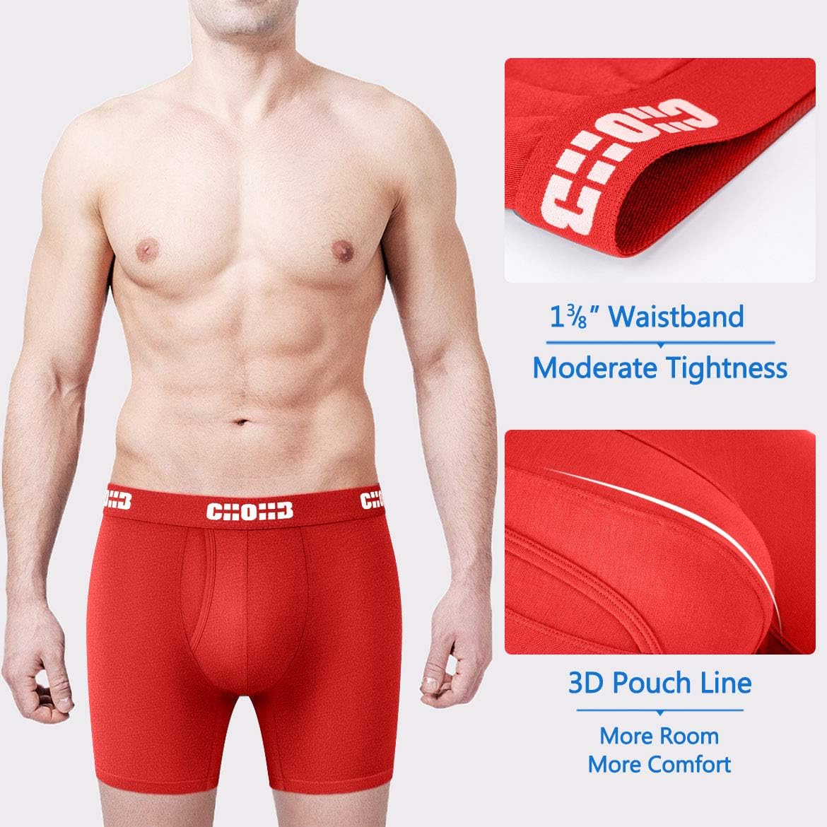 Men's Underwear Micro Modal 3 Pack Boxer Briefs Open Fly - Image 2