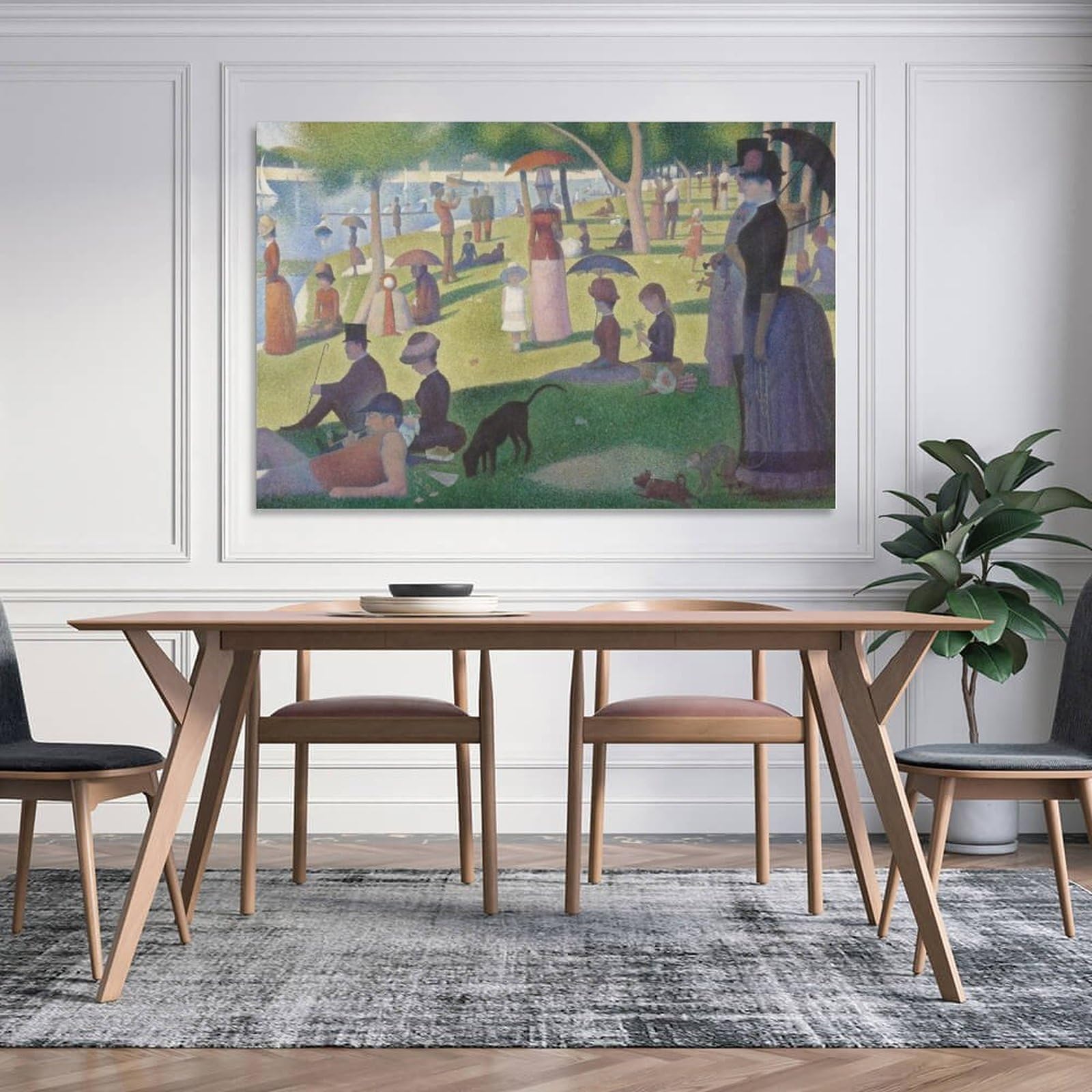 ジョルジュ・スーラ、【春のサン・ヴァンサン通り】、新品高級額 額装付 ジョルジュ＝ピエール・スーラ、パリ,サン・ヴァンサン通りの春