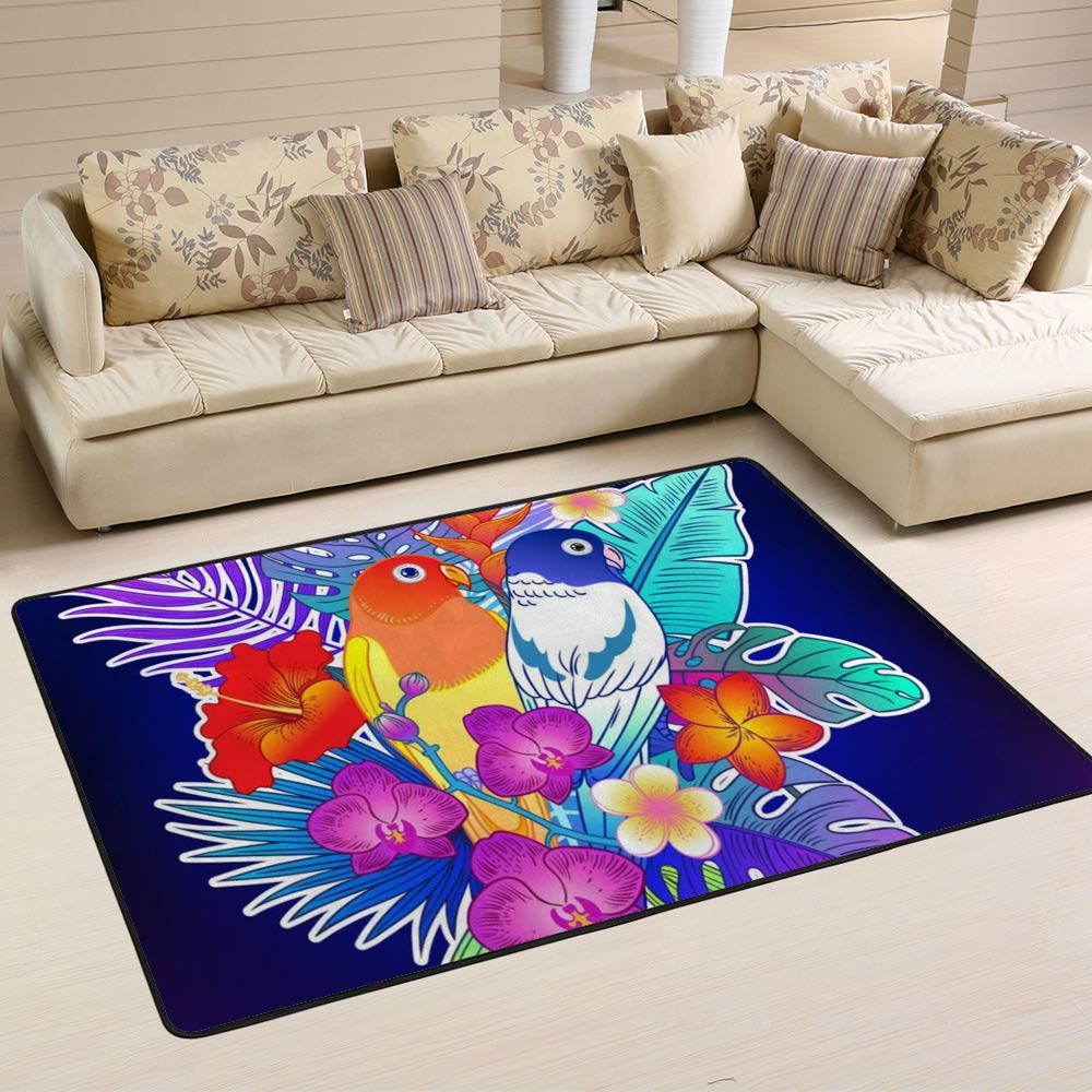 Tapis de sol perroquet grand format pour réveiller un intérieur terne