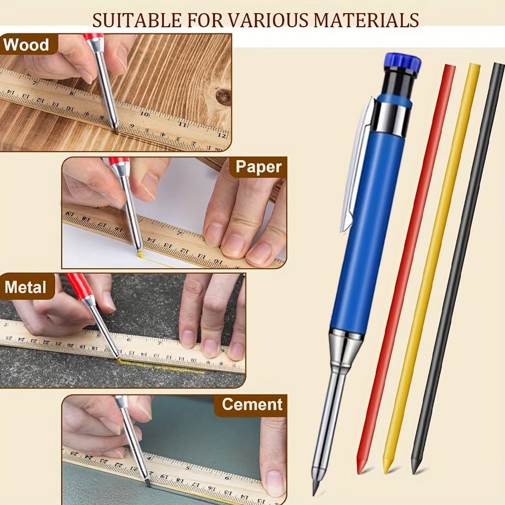 Multi-Color Woodworking Pencils - Set of 3 or 4 -3 Multi-Color Woodworking Pencils - Set of 3 or 4 -3