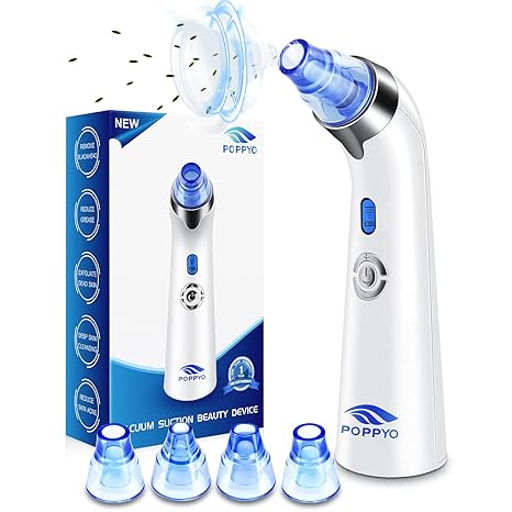 Poppyo Blackhead Remover Pore Vacuum Powerful Device Offers enough probes and suction settings to
