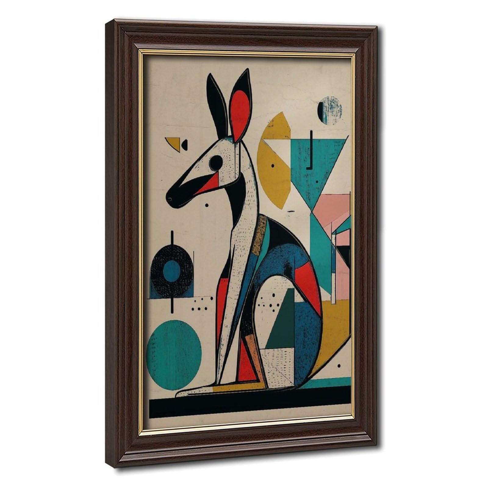 Bareronor Kangaroo Abstract Poster Canvas Poster Bedroom Decor Landscape Office Room Decor Gift 16" L X 24" W