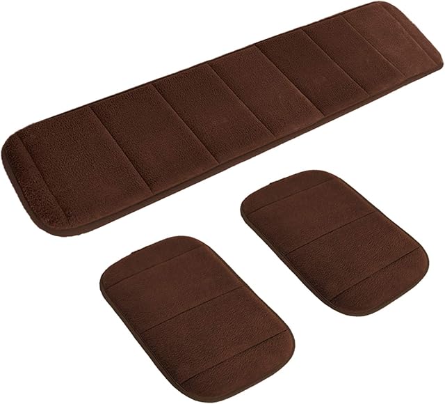 2 Sets Ergonomic Computer Elbow Wrist Pad, MERYSAN Long & Short Combination Keyboard Wrist Rest Elbow Support Mat for Office Desktop Working Gaming - Memory Foam Relieve Elbow Pain (Brown)