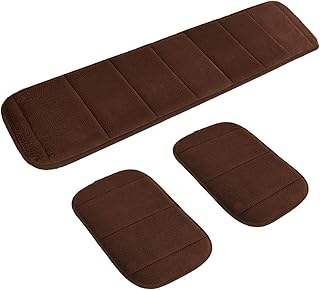 AUHOKY 2 Sets Ergonomic Computer Elbow Wrist Pad, Long & Short Size Combination Keyboard Wrist Rest Elbow Support Mat for Office Desktop Working Gaming - Memory Foam Relieve Elbow Pain (Brown)