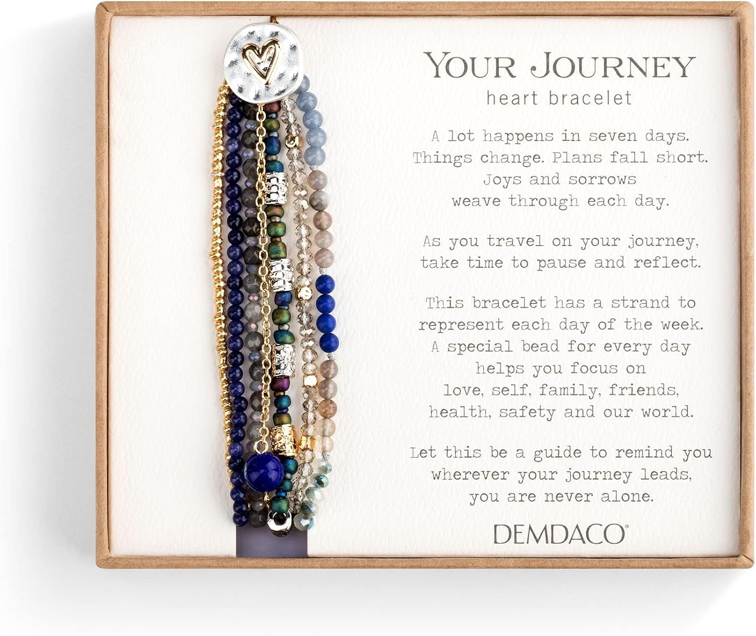 DEMDACO Glass and Metal Charm Bracelet
