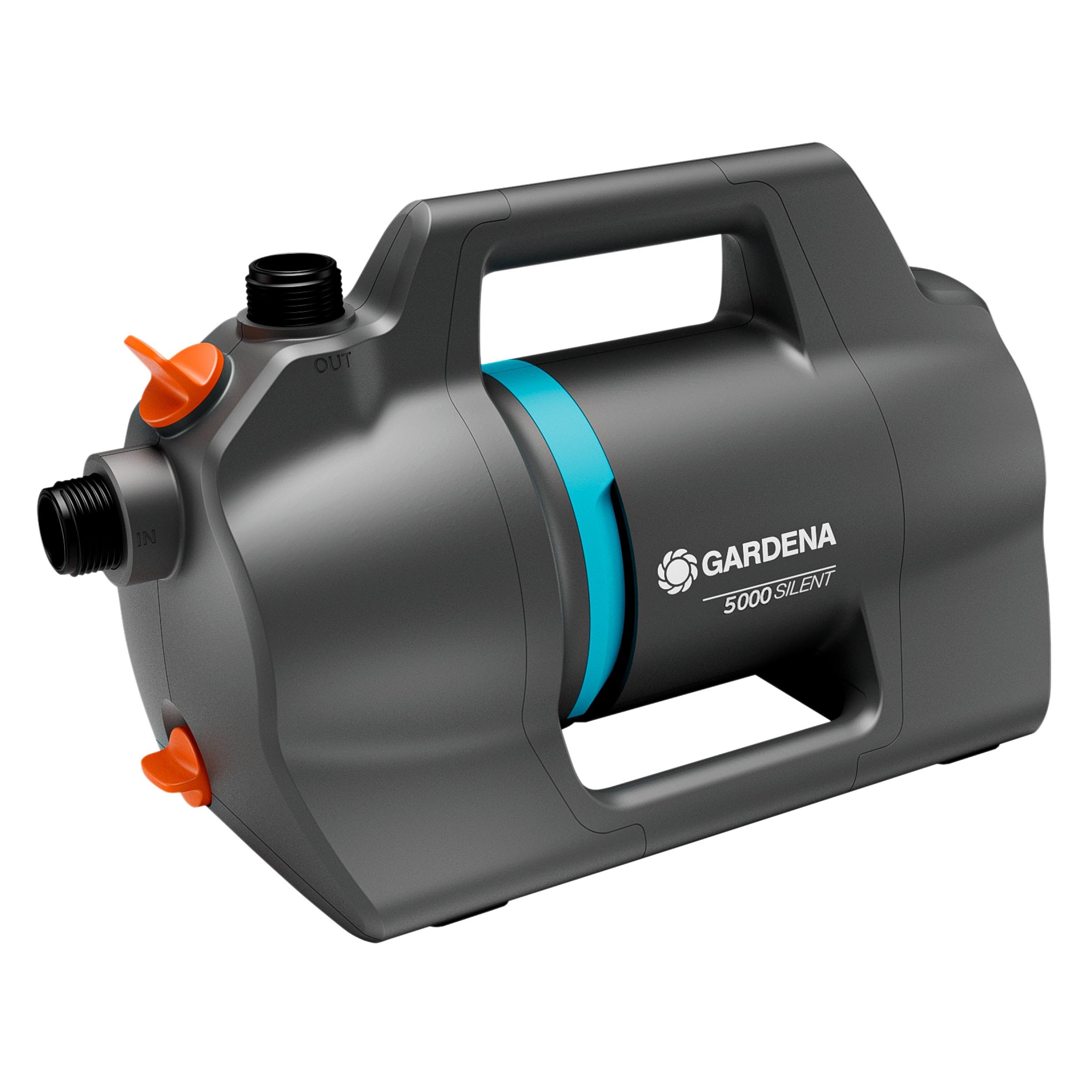 Gardena Pompa Ogrodowa 5000 Silent Pompy o 26% Większy Przepływ Przy Takim Samym Zużyciu Energii, Cicha Technologia (9080-20)
