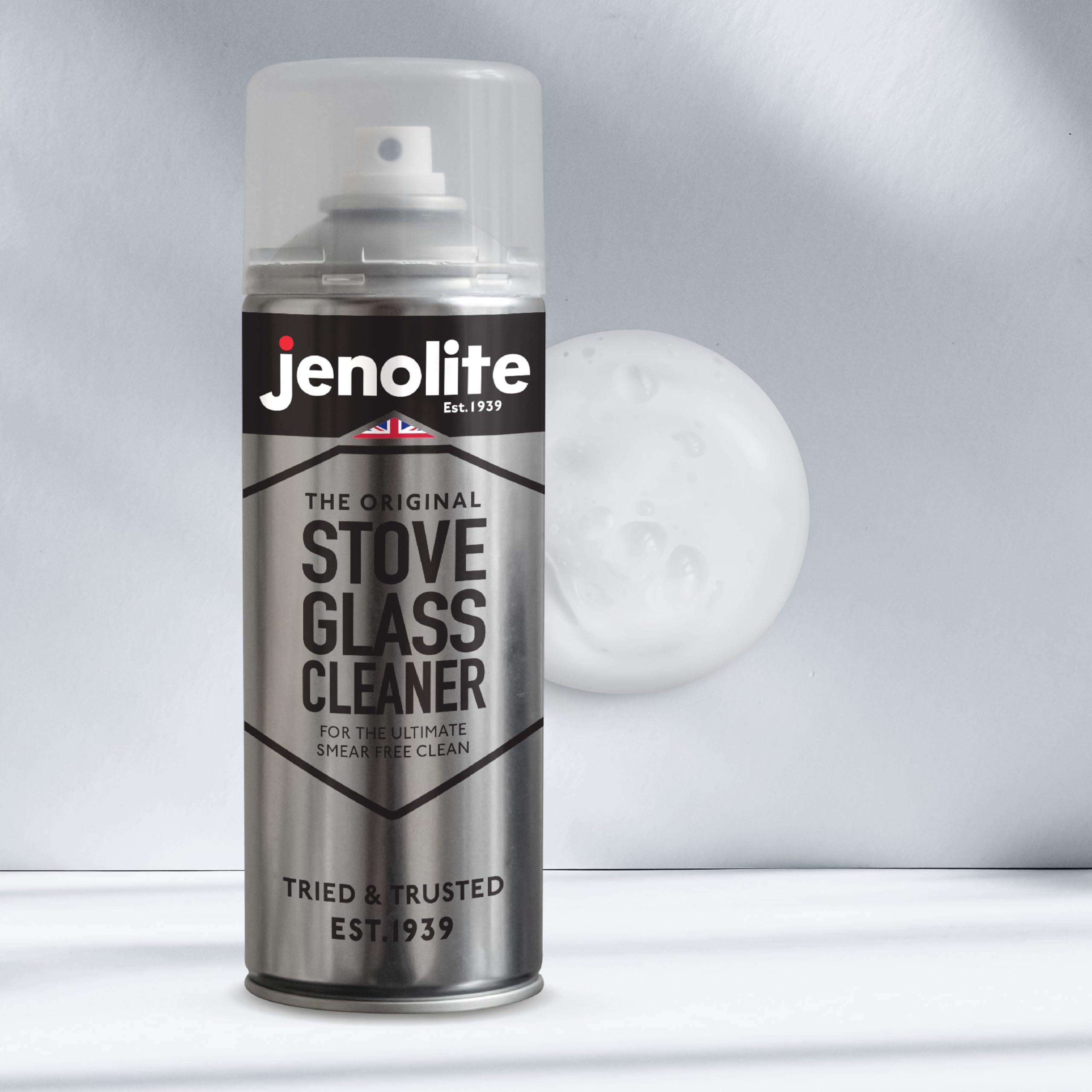 JENOLITE Detergente per vetri stufa | 3 x 400 ml | Rimuove fuliggine, cenere, carbonio, grasso e catrame | Ideale per bruciatori a legna/stufa/piani cottura..