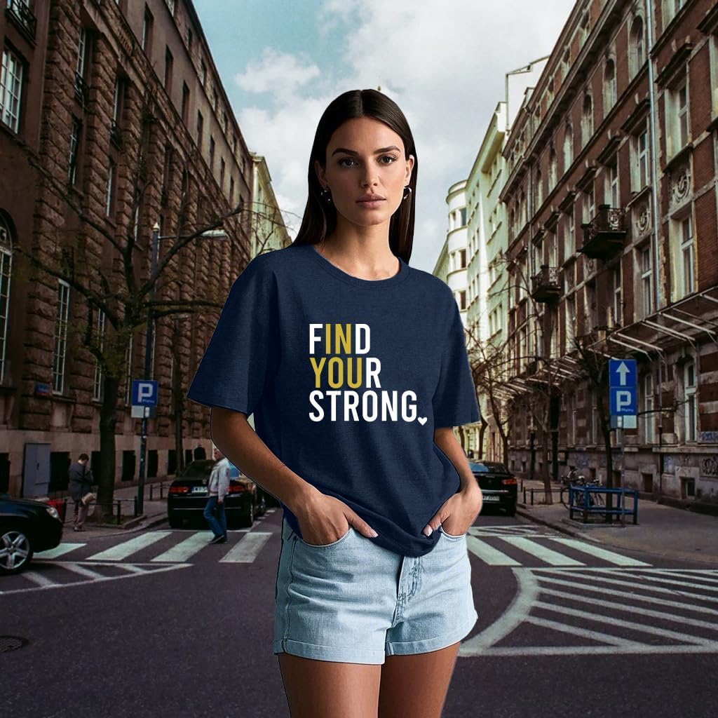 Inspirational Shirts for Women Positive Message T-Shirts Find Your Strong Tees - Image 2