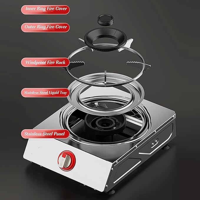 Estufa de Gas de 1 Puesto, Portátil, con Protección de Apagado miniatura 5