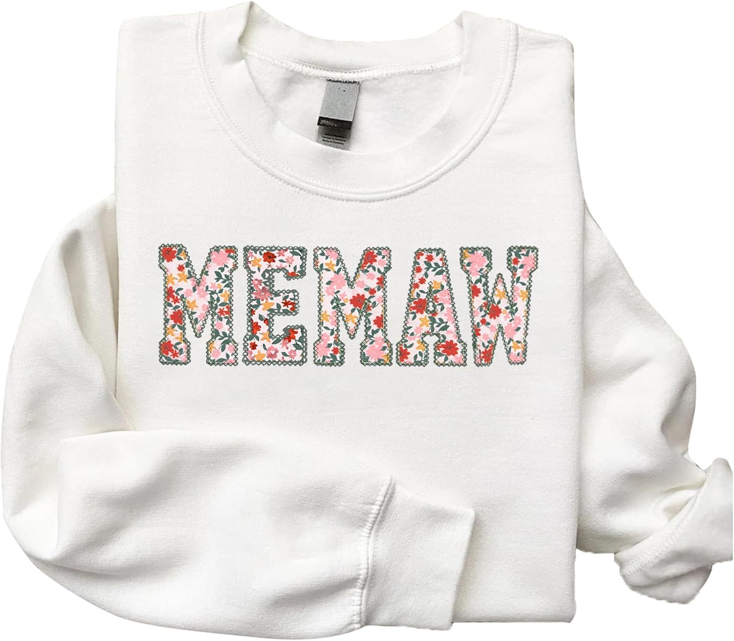 Personalized Embroidered Applique Grandma Sweatshirt Custom Nana Mimi Granny Mamaw Mama Women Gift Mothers Day 2024
