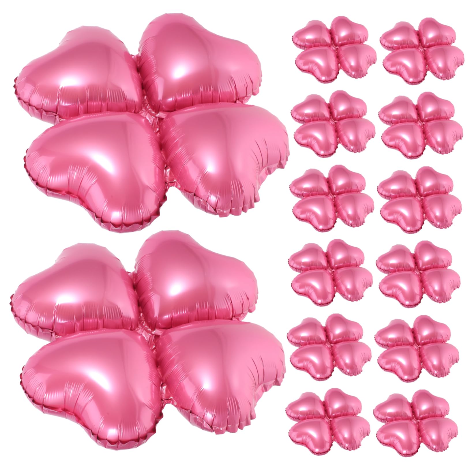 50piezas Globos De Aluminio Corazón Globos Decorativos Para San Valentín Fiesta De Cumpleaños Decorativo De Corazón