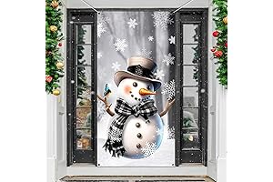 Adorable Christmas Door Cover Snowman for Exuberant Holiday Cheer