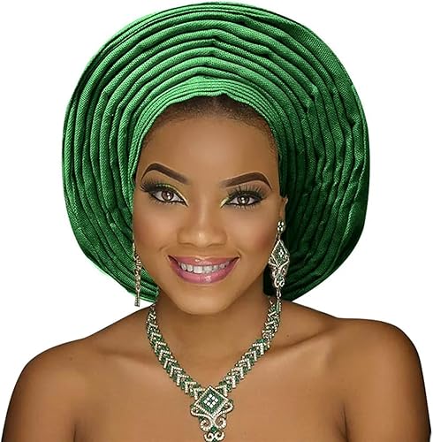Miniatura 4 de Turbante africano africano ASO Oke headtie ASO Oke Nigerian Headtie ASO EBI auto gele Mujeres turbante hermoso turbante para boda fiesta nigeriano