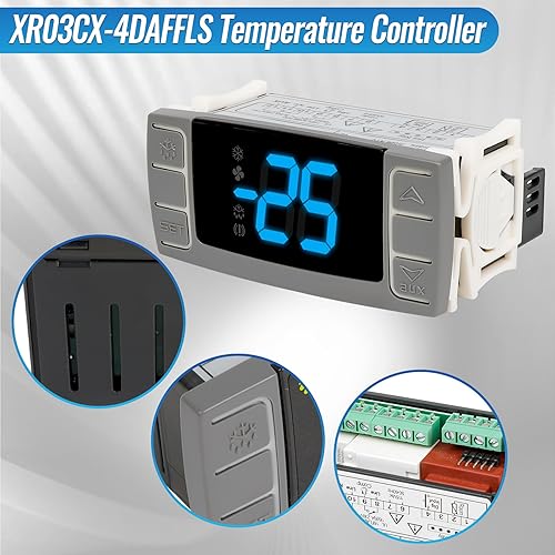 Miniatura 20 de Reemplazo para controladores de temperatura Dixell XR06CX-4N1F1, ideal para refrigeradores/congelador comerciales de 120 V 50-60 Hz, termostato