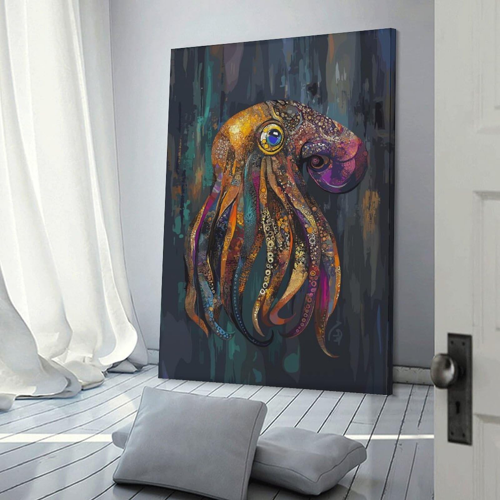 Junmoney Cuttlefish Poster Art Wall Art Print 20x30inch(50x75cm), for Corridors, Hallways Or Apartment Entries, Wall Decor to Refresh Empty Corners