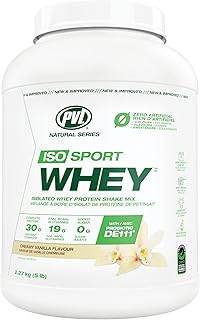 PVL ISO Sport Whey – Clean Gold Standard 100% Whey Protein Isolate Powder Protein Shake 2.27 kg – Creamy Vanilla