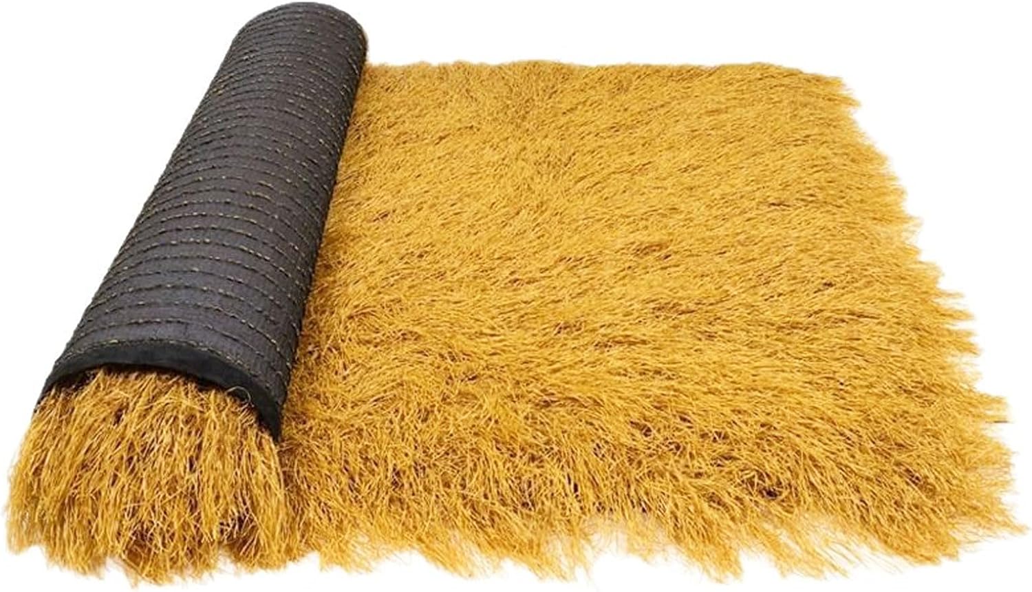 Thatch Grass Roof, Fireproof Mexican Artificial Straw Roll For Tiki Bar Hut Beach Patio Party Patio Garden Fence, Palapa Thatch Roofing Duck Blind Grass Hay B(Size:0.5Mx2M(19.7''*6.56'),Color:yellow)