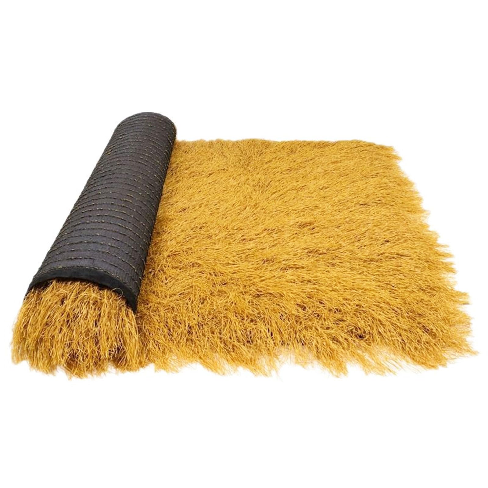 Tetto in di Paglia, Rotolo di Paglia Artificiale Messicano Ignifugo per Tiki Bar Capanna Spiaggia Patio Party Patio Recinzione del Giardino, Palapa Coper(Size:1M?M(39.6''*29.5'),Color:Giallo)