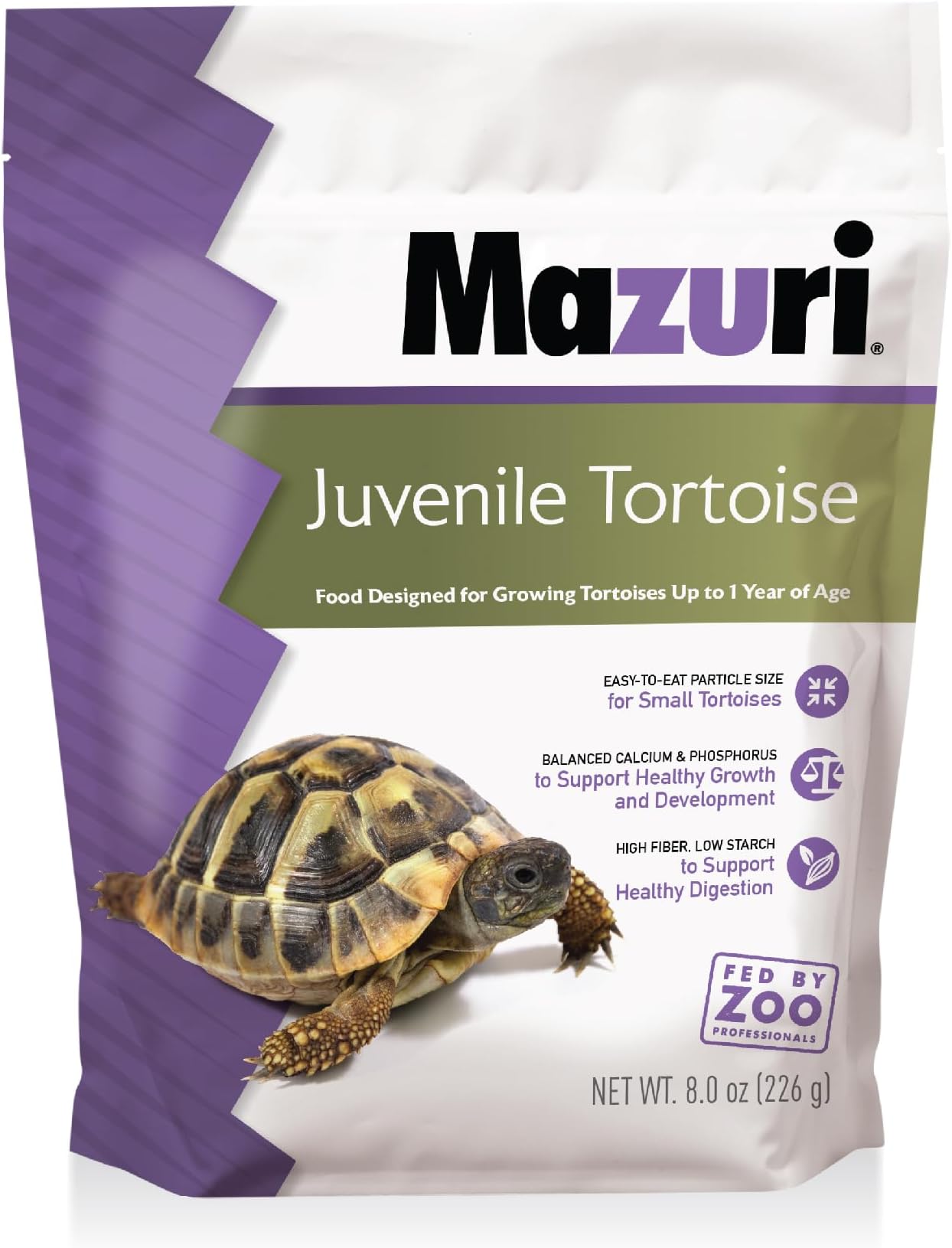 Juvenile Tortoise Food for Baby Tortoises | 8 Ounce (8 oz) Bag