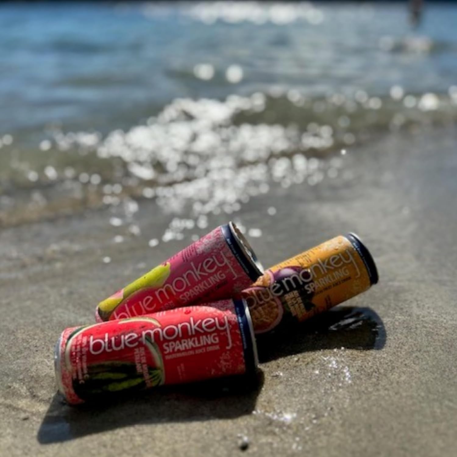 Blue Monkey Sparkling Coconut Water with Watermelon - 99.7% Coconut Water & Juice Blend - No Sugar Added, All Natural, Shelf Stable - Lightly Carbonated Tropical Beverage - 11.2oz (330ml) 12-Pack - Image 5