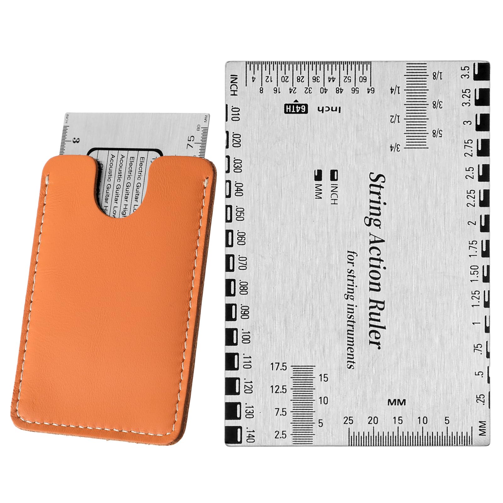 cobee Guitar String Height Gauge, Guitar String Action Gauge, Gu itars Setup Gauges Luthier Measuring Tool, Bass Action Gauges Ruler Luthier Tools for Bass and Acoustic Gui tar